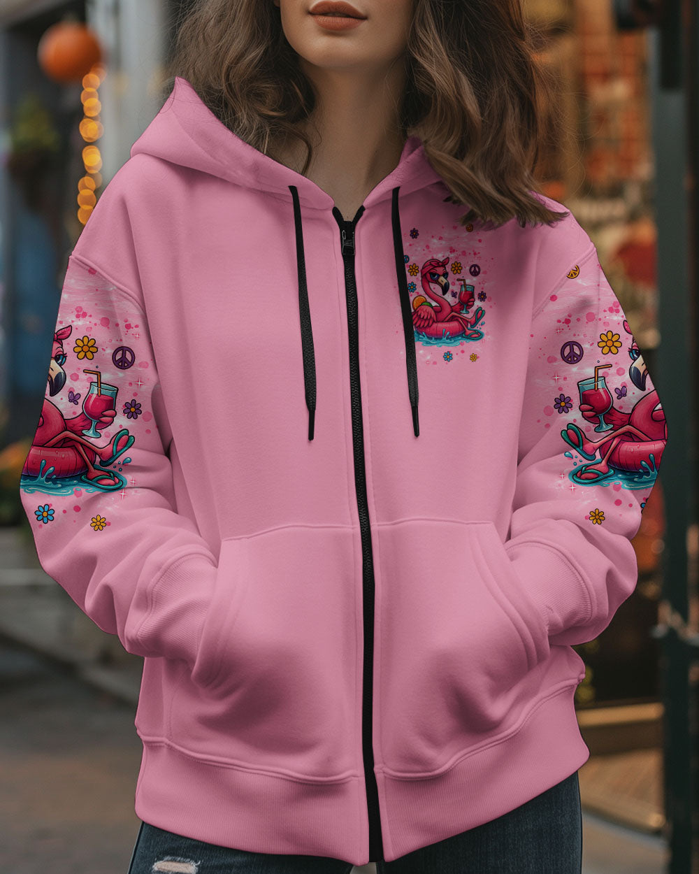 JUST KEEP ON CHILLING STAY WILD AND FREE FLAMINGO ALL OVER PRINT - TLNT1404253
