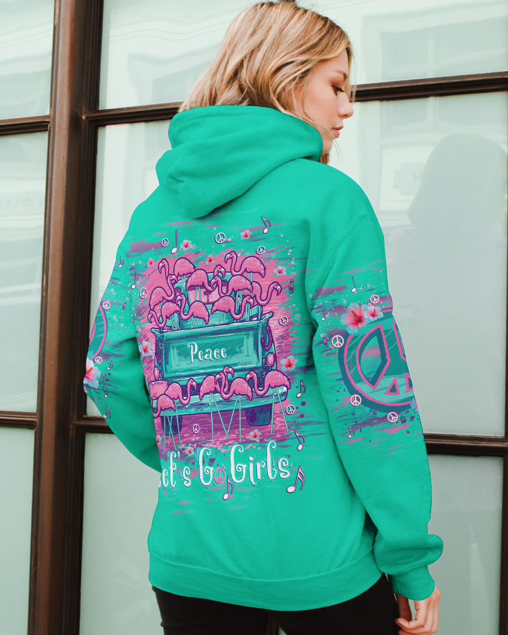 LET'S GO GIRLS FLAMINGO ALL OVER PRINT - TLNT1405243