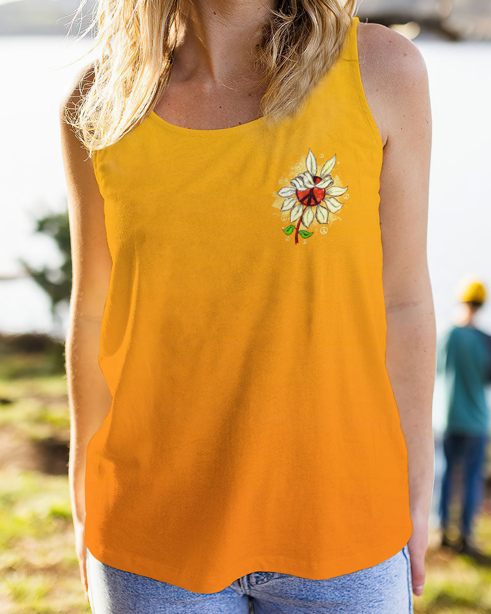 PEACE Y'ALL SUNFLOWER ALL OVER PRINT - TLNT1407234