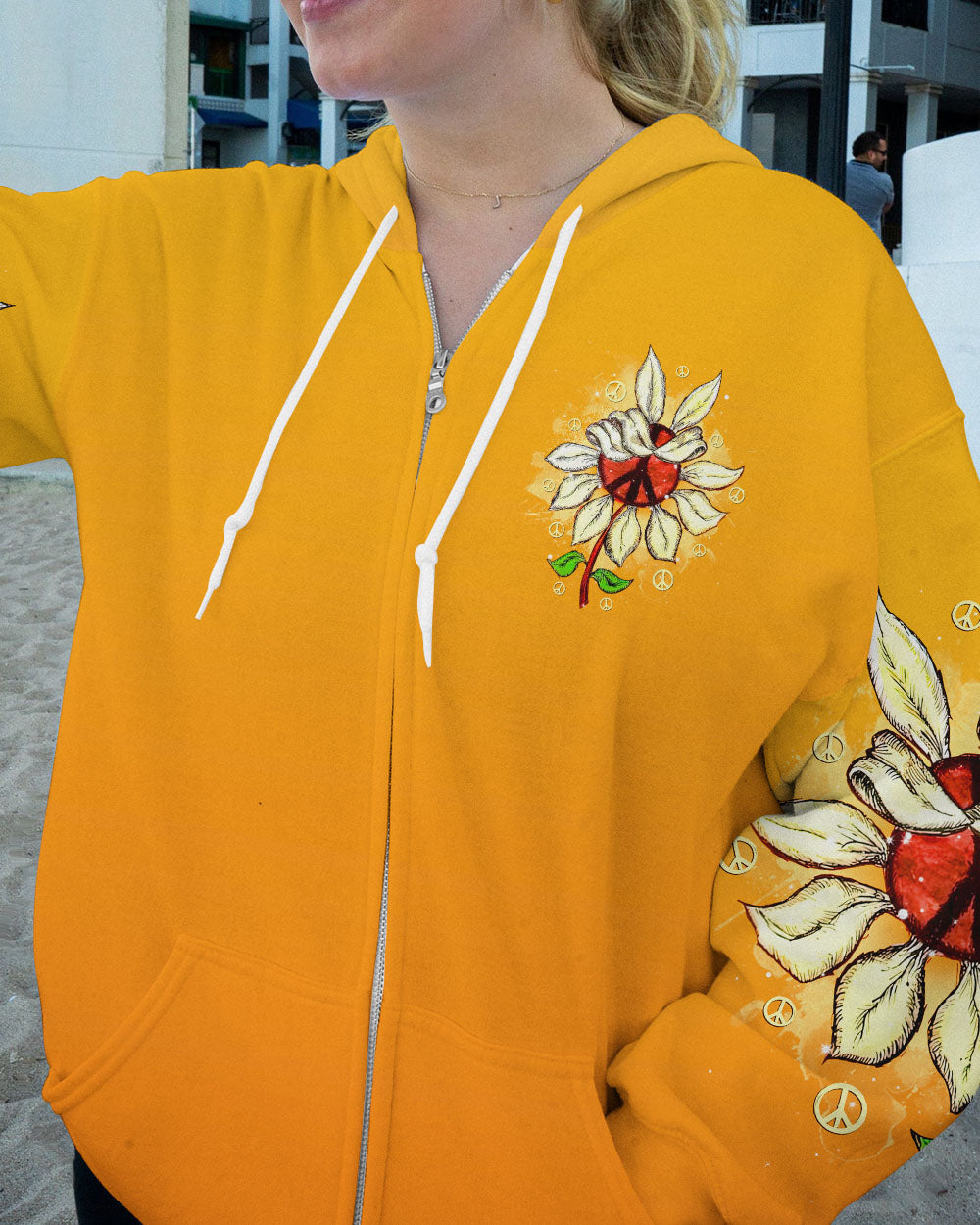 PEACE Y'ALL SUNFLOWER ALL OVER PRINT - TLNT1407234