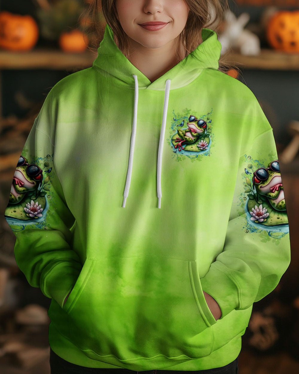 BE YOU THE WORLD WILL ADJUST FROG ALL OVER PRINT - TLNT1408243