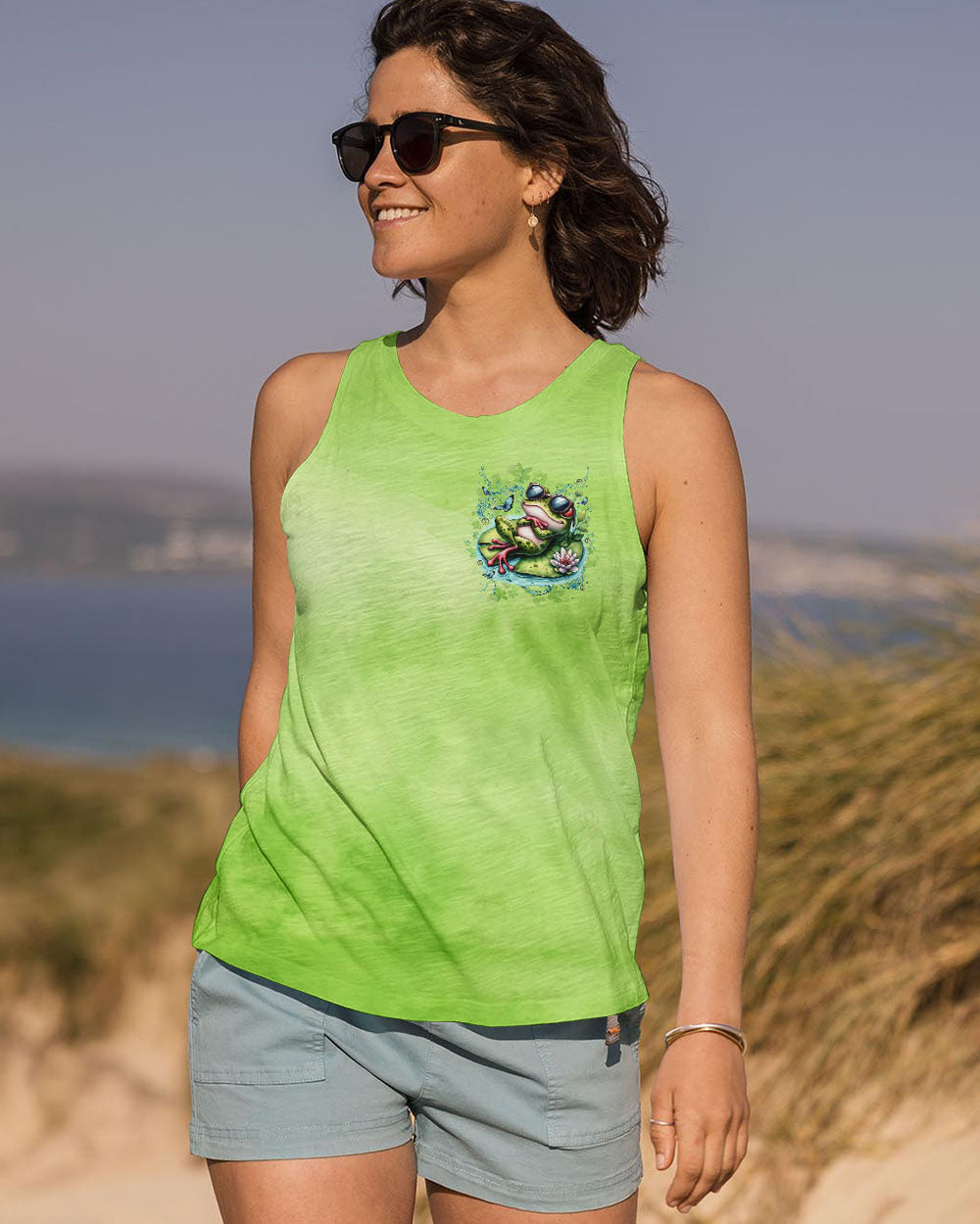 BE YOU THE WORLD WILL ADJUST FROG ALL OVER PRINT - TLNT1408243