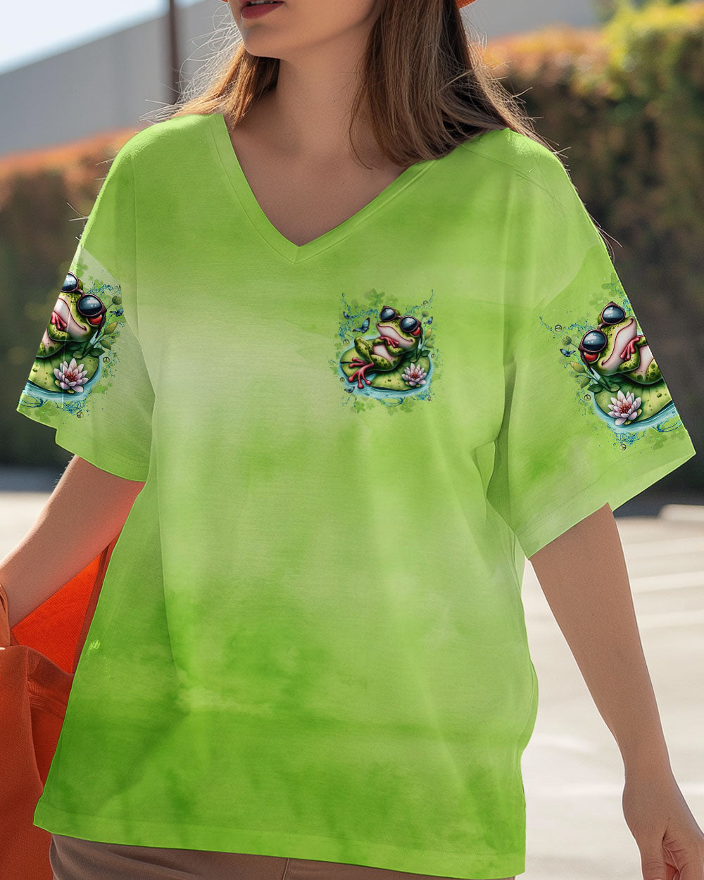BE YOU THE WORLD WILL ADJUST FROG ALL OVER PRINT - TLNT1408243