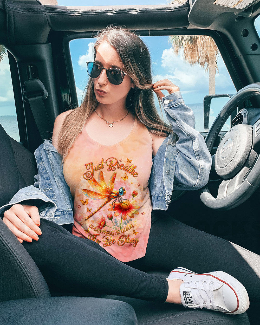 JUST BREATHE DRAGONFLY ALL OVER PRINT - TLNT1409241