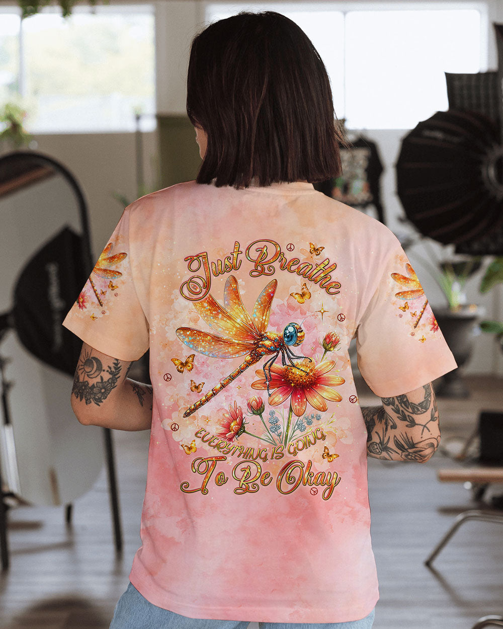 JUST BREATHE DRAGONFLY ALL OVER PRINT - TLNT1409241