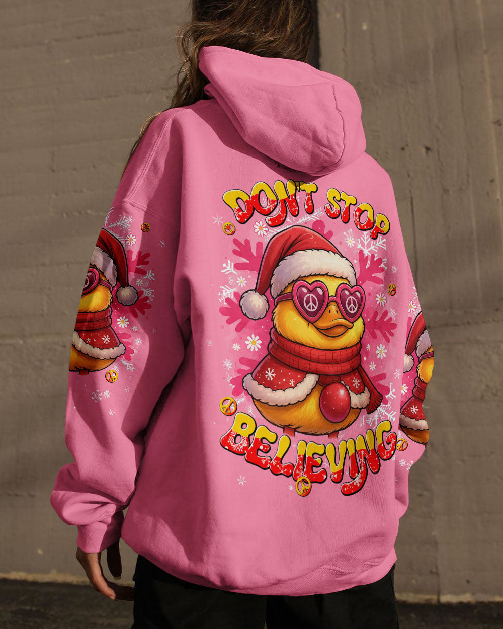 DON'T STOP BELIEVING DUCK CHRISTMAS ALL OVER PRINT - TLNT1410251