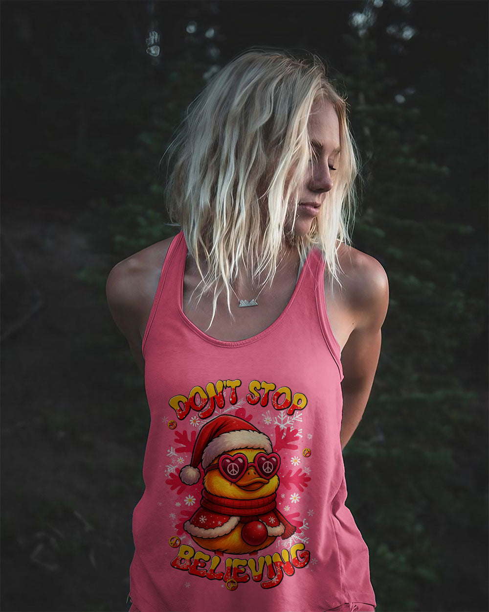 DON'T STOP BELIEVING DUCK CHRISTMAS ALL OVER PRINT - TLNT1410251