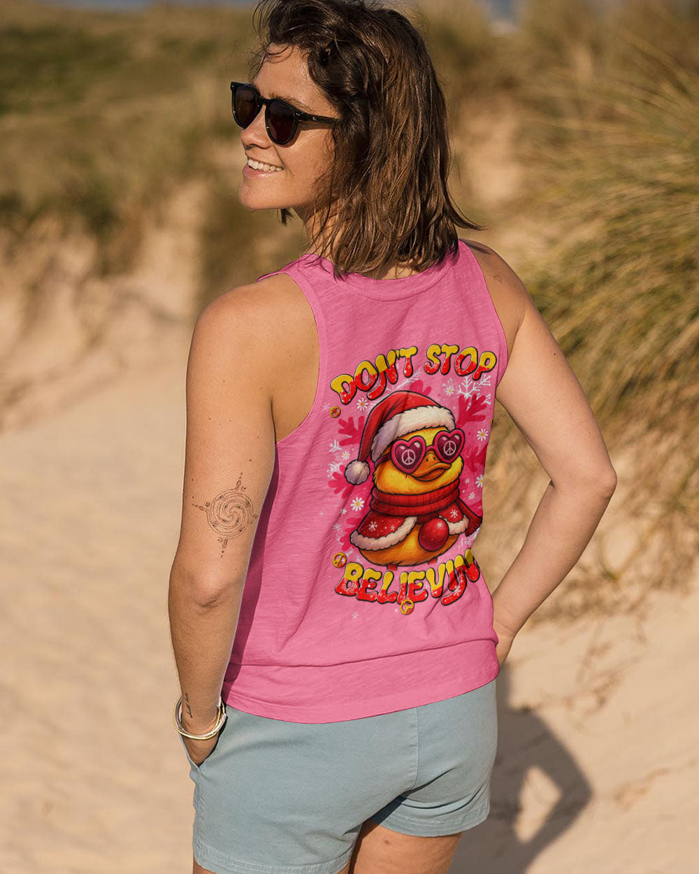 DON'T STOP BELIEVING DUCK CHRISTMAS ALL OVER PRINT - TLNT1410251