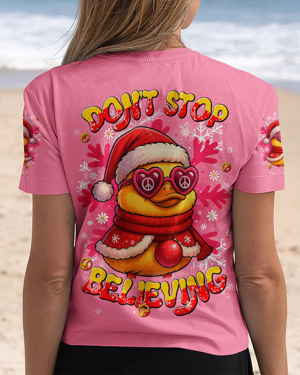 DON'T STOP BELIEVING DUCK CHRISTMAS ALL OVER PRINT - TLNT1410251