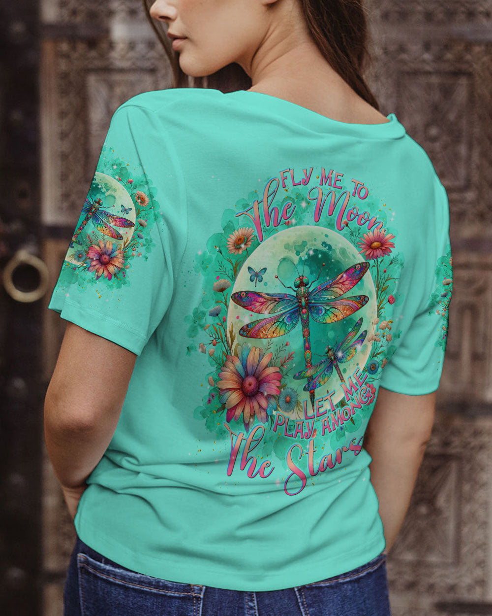 FLY ME TO THE MOON DRAGONFLY ALL OVER PRINT - TLNT1412233