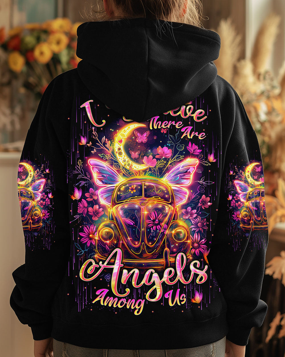 I BELIEVE THERE ARE ANGELS AMONG US CAR ALL OVER PRINT - TLNT1412244