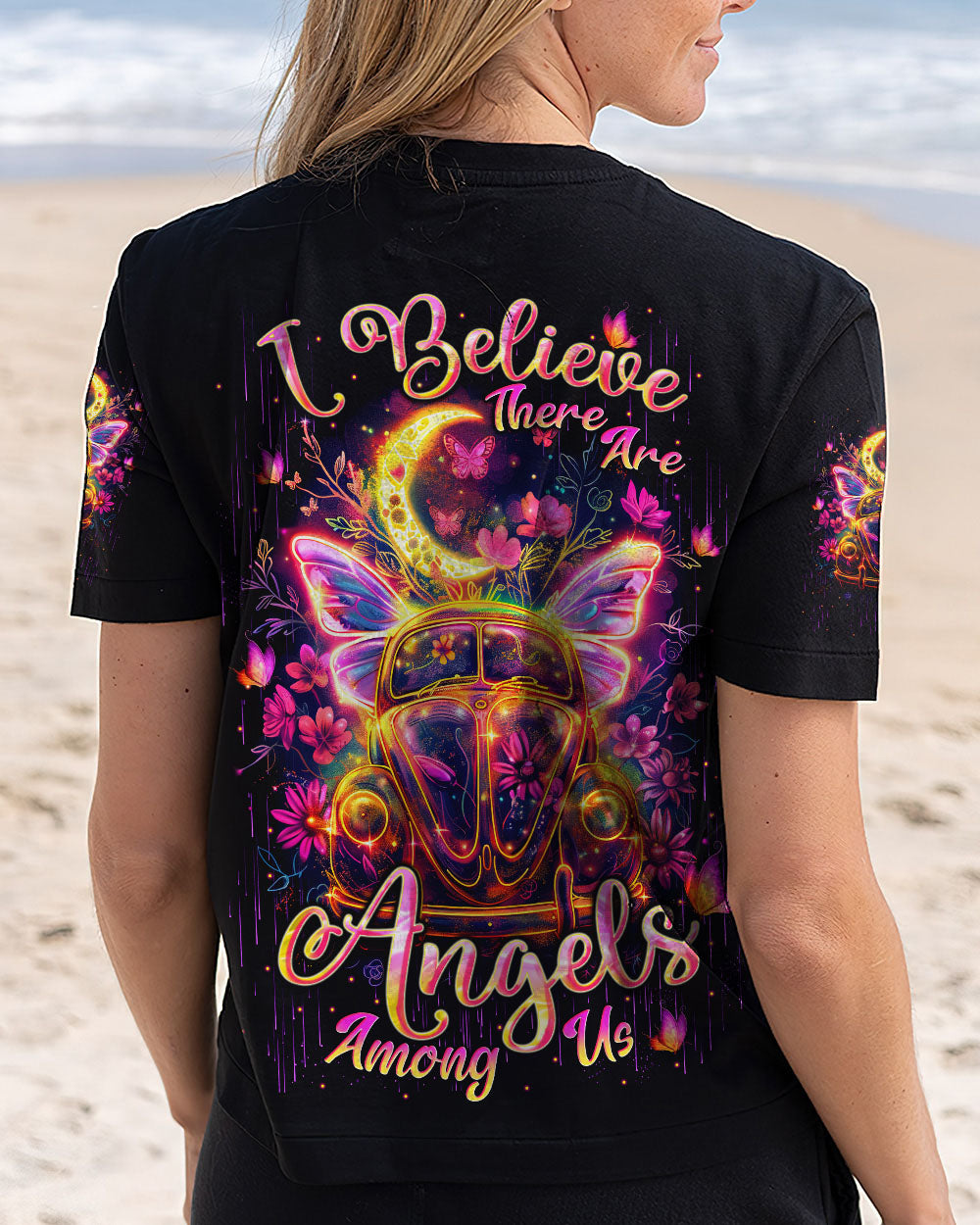 I BELIEVE THERE ARE ANGELS AMONG US CAR ALL OVER PRINT - TLNT1412244