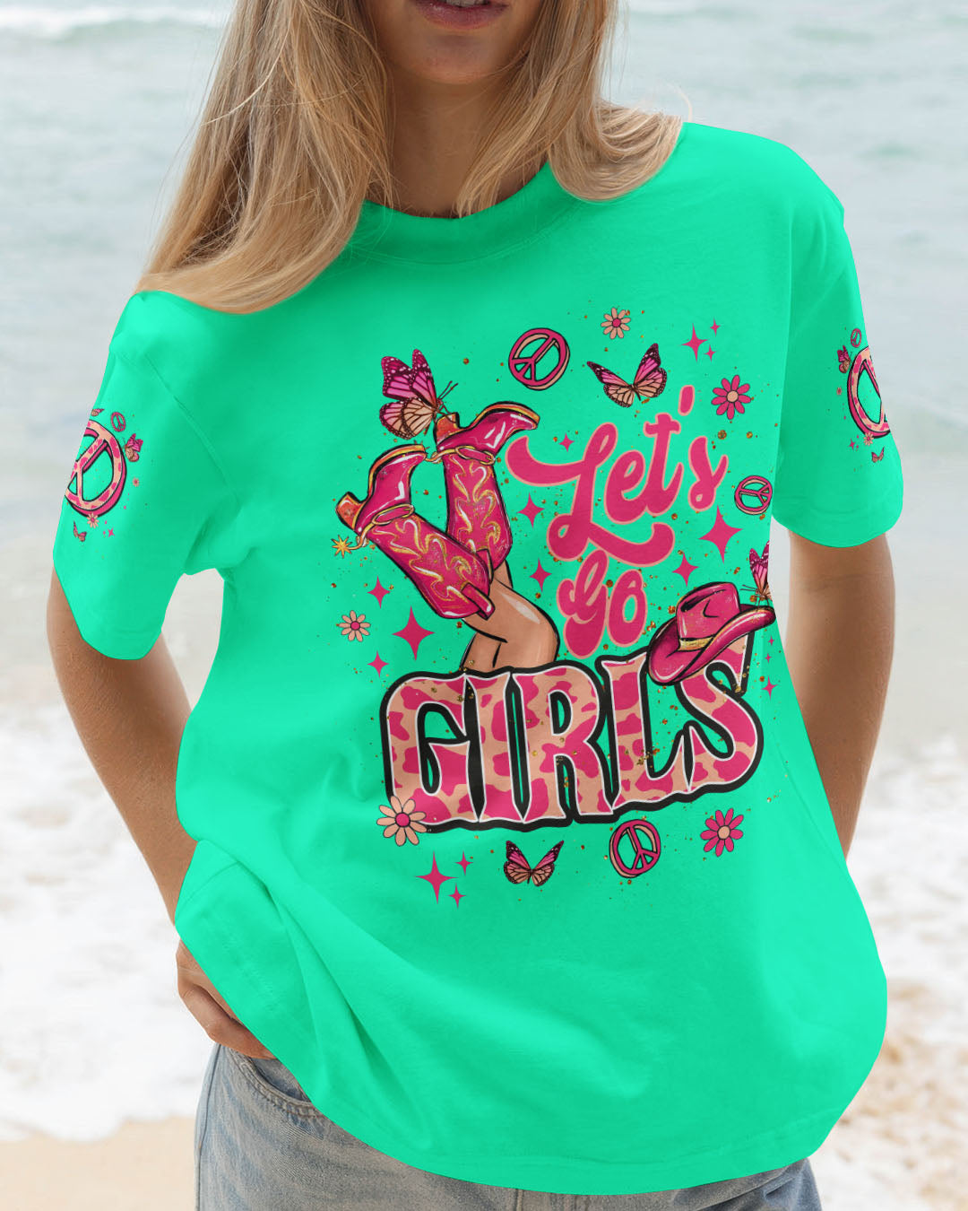 LET'S GO GIRLS COWGIRL ALL OVER PRINT  - TLNT1505253