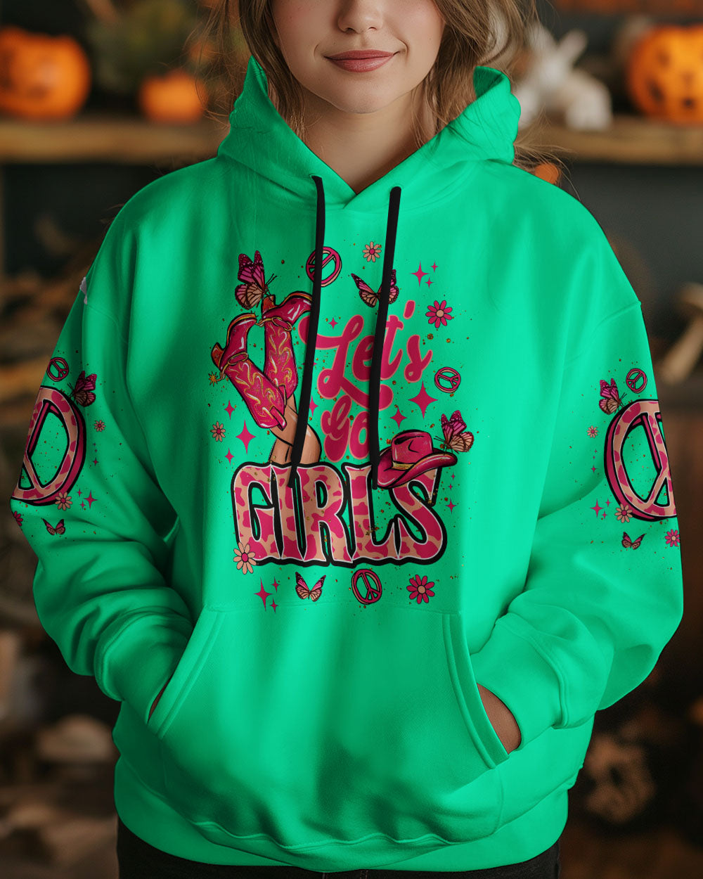 LET'S GO GIRLS COWGIRL ALL OVER PRINT  - TLNT1505253