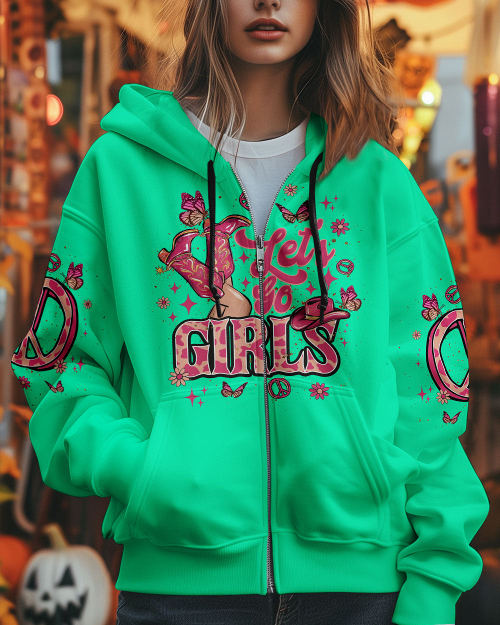 LET'S GO GIRLS COWGIRL ALL OVER PRINT  - TLNT1505253