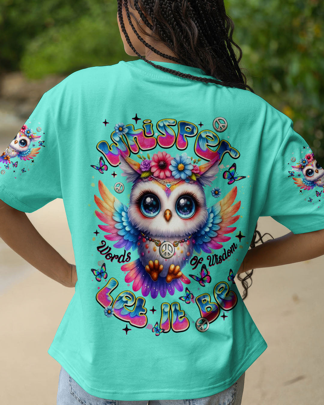WHISPER WORDS OF WISDOM LET IT BE OWL ALL OVER PRINT  - TLNT1508253