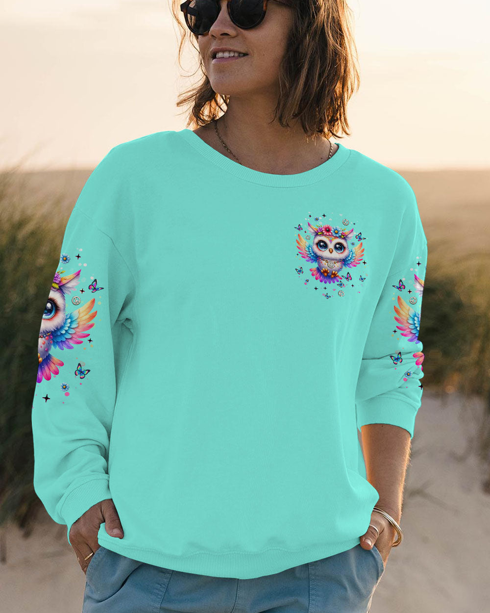WHISPER WORDS OF WISDOM LET IT BE OWL ALL OVER PRINT  - TLNT1508253