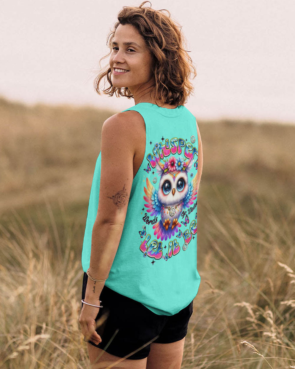 WHISPER WORDS OF WISDOM LET IT BE OWL ALL OVER PRINT  - TLNT1508253