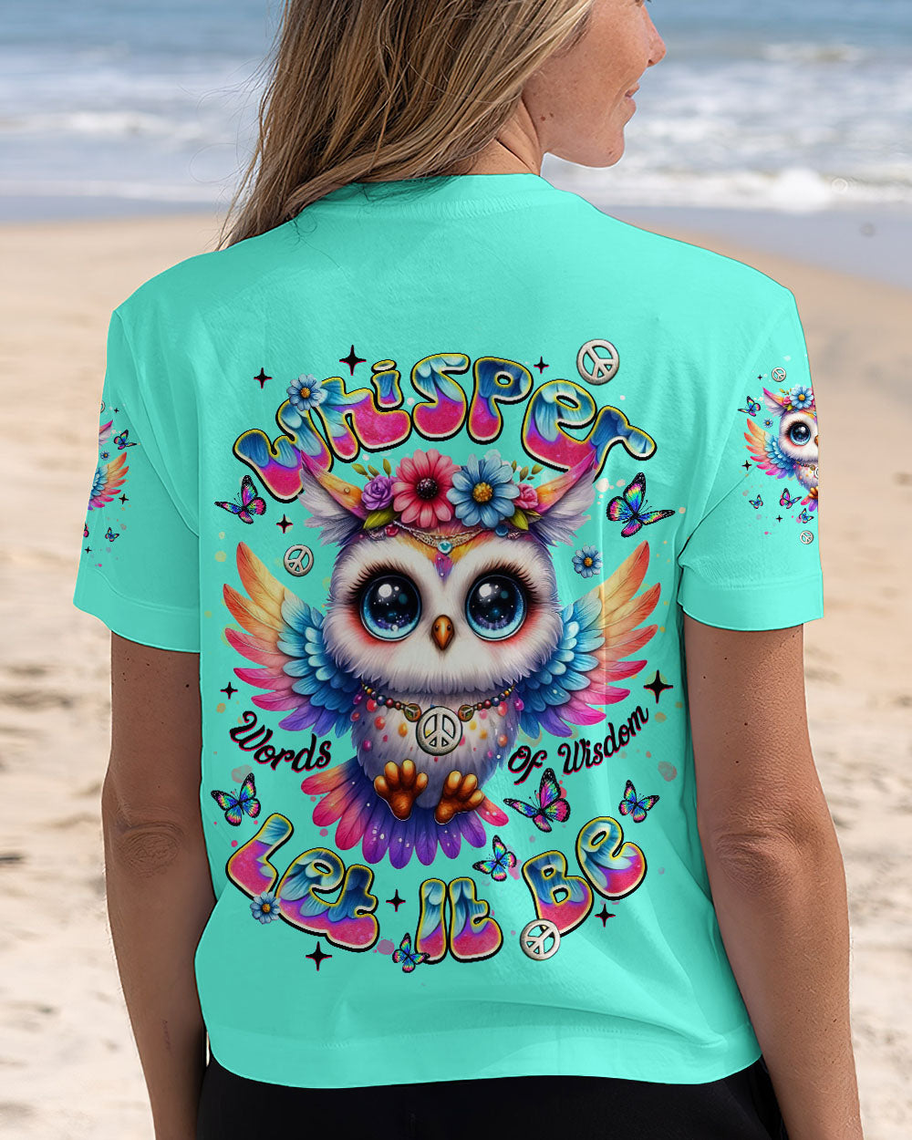 WHISPER WORDS OF WISDOM LET IT BE OWL ALL OVER PRINT  - TLNT1508253