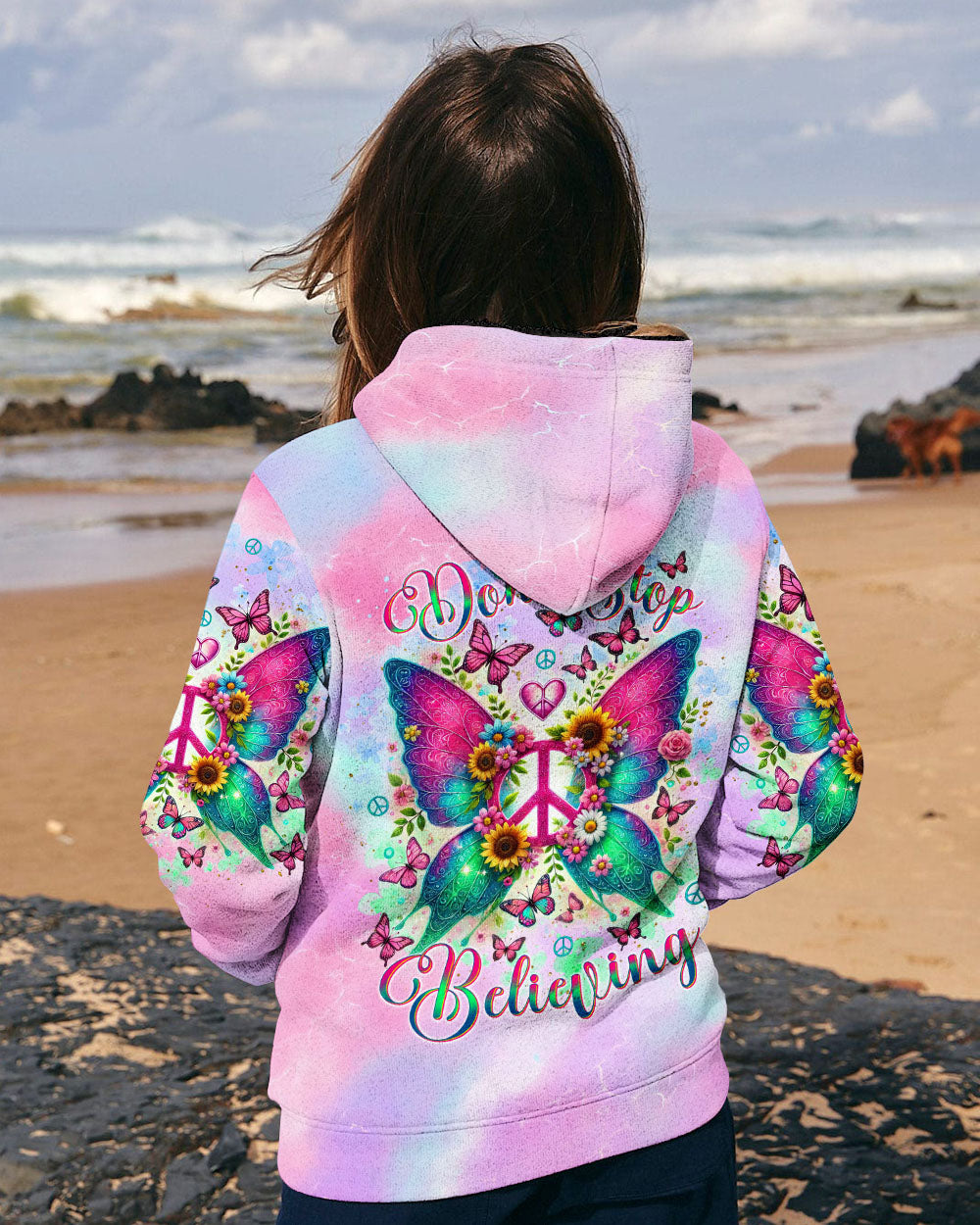 DON'T STOP BELIEVING WINGS BUTTERFLY ALL OVER PRINT - TLNT1511245