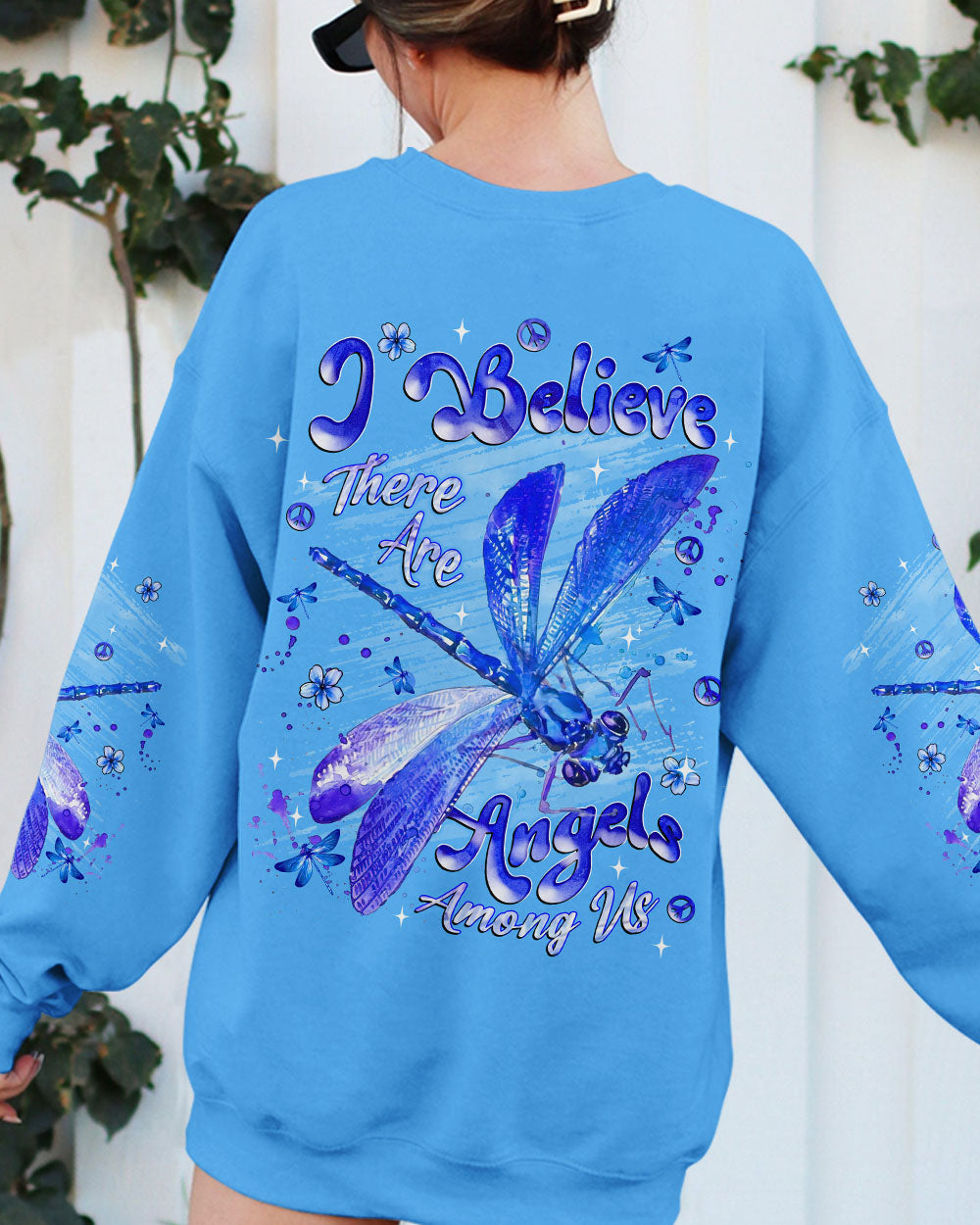 I BELIEVE THERE ARE ANGELS AMONG US DRAGONFLY ALL OVER PRINT - TLNT1511252