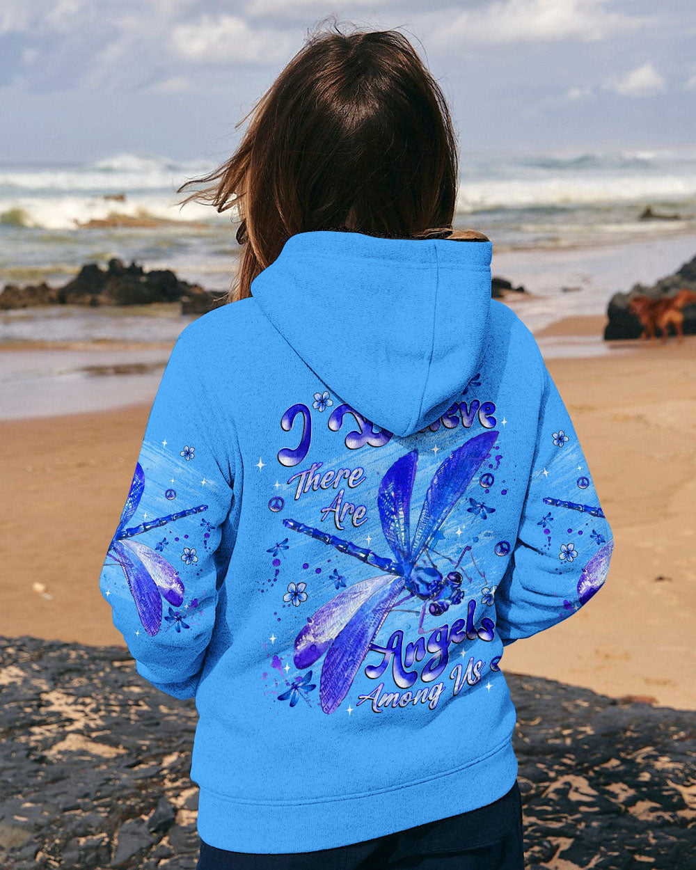 I BELIEVE THERE ARE ANGELS AMONG US DRAGONFLY ALL OVER PRINT - TLNT1511252