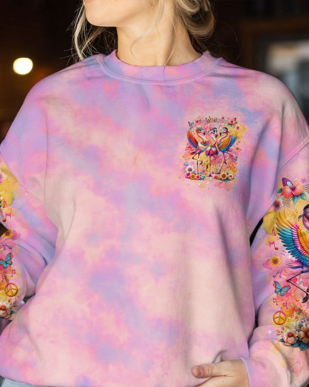 LET'S GO GIRLS FLAMINGO ALL OVER PRINT - TLNT1512233