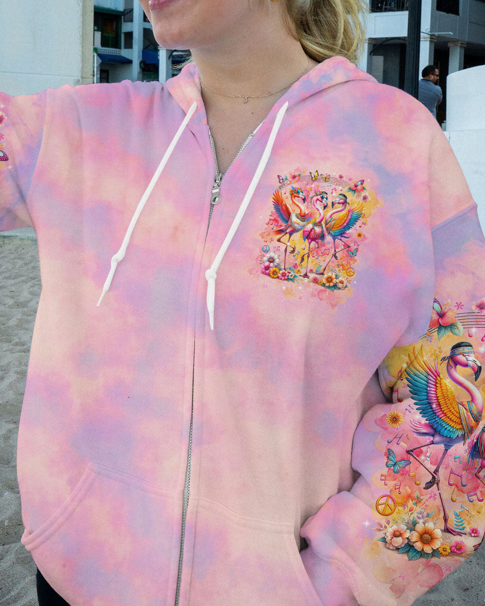 LET'S GO GIRLS FLAMINGO ALL OVER PRINT - TLNT1512233