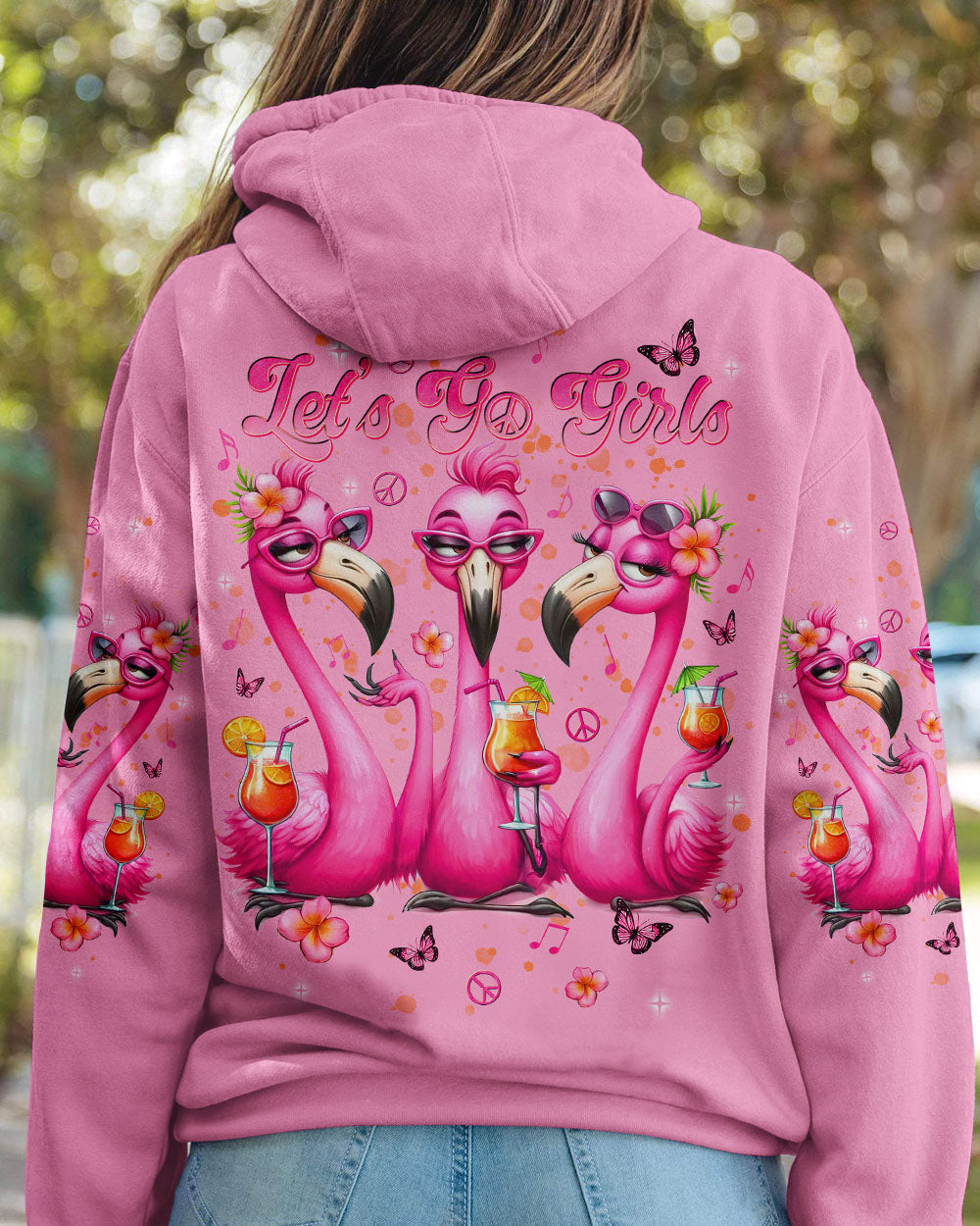 LET'S GO GIRLS FLAMINGO ALL OVER PRINT - TLNT1604253