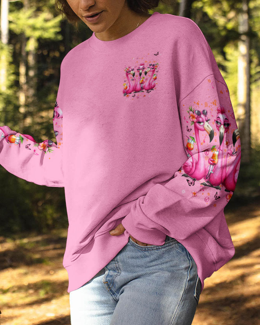 LET'S GO GIRLS FLAMINGO ALL OVER PRINT - TLNT1604253