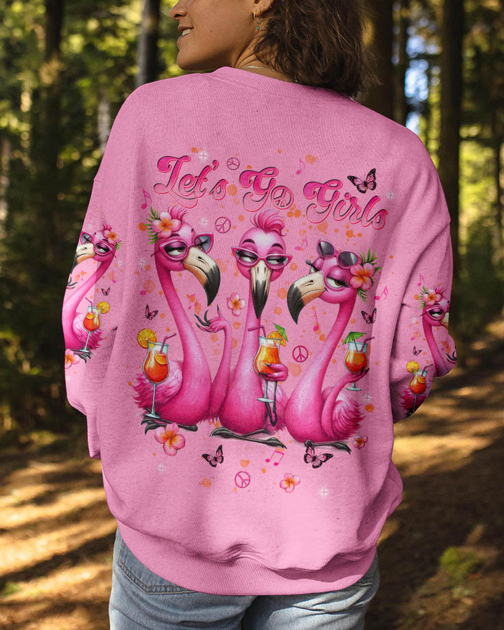 LET'S GO GIRLS FLAMINGO ALL OVER PRINT - TLNT1604253