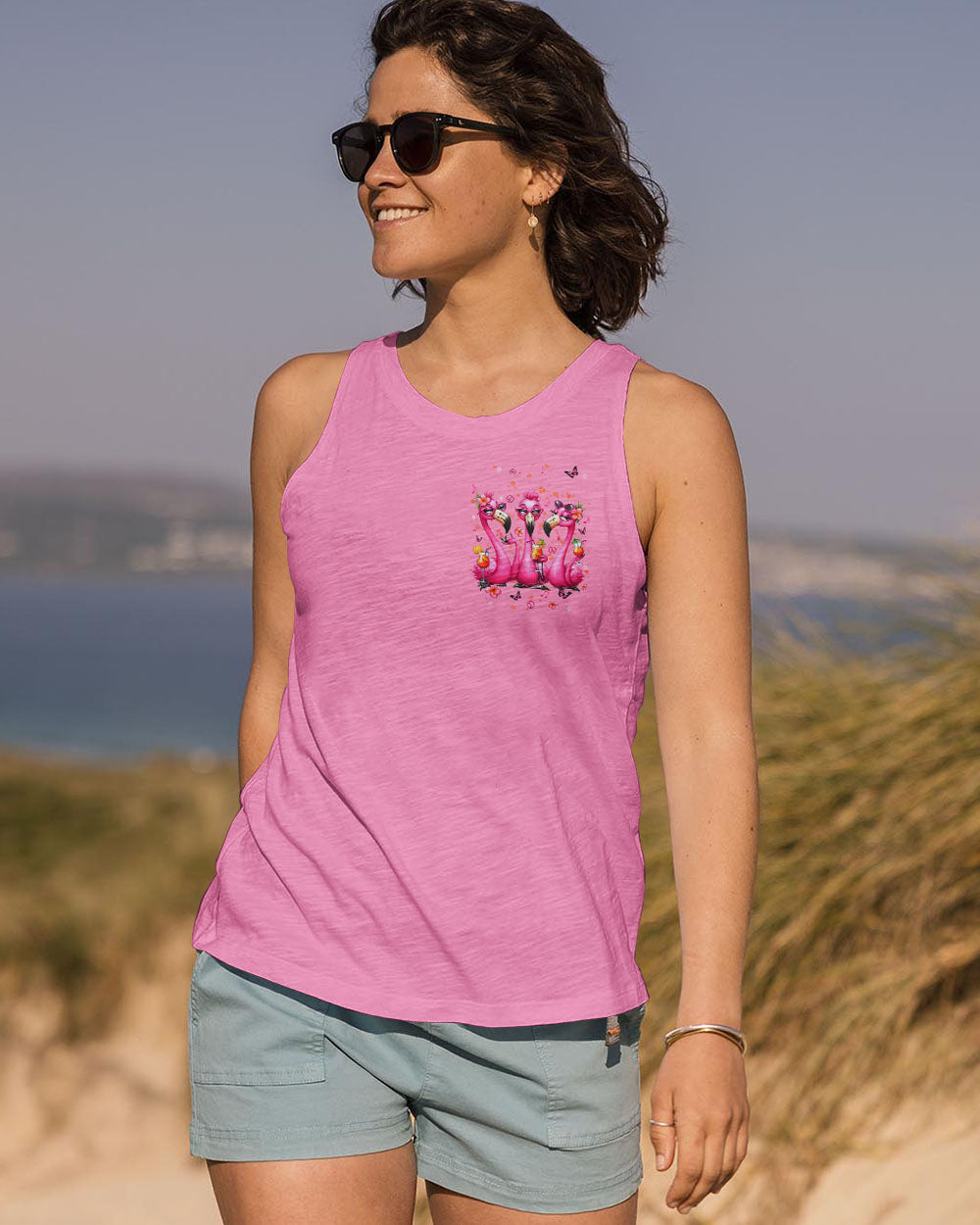 LET'S GO GIRLS FLAMINGO ALL OVER PRINT - TLNT1604253