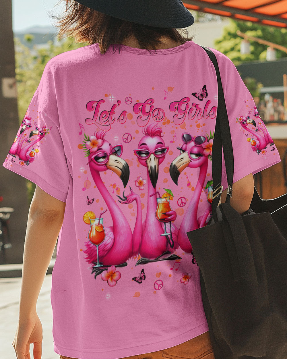 LET'S GO GIRLS FLAMINGO ALL OVER PRINT - TLNT1604253