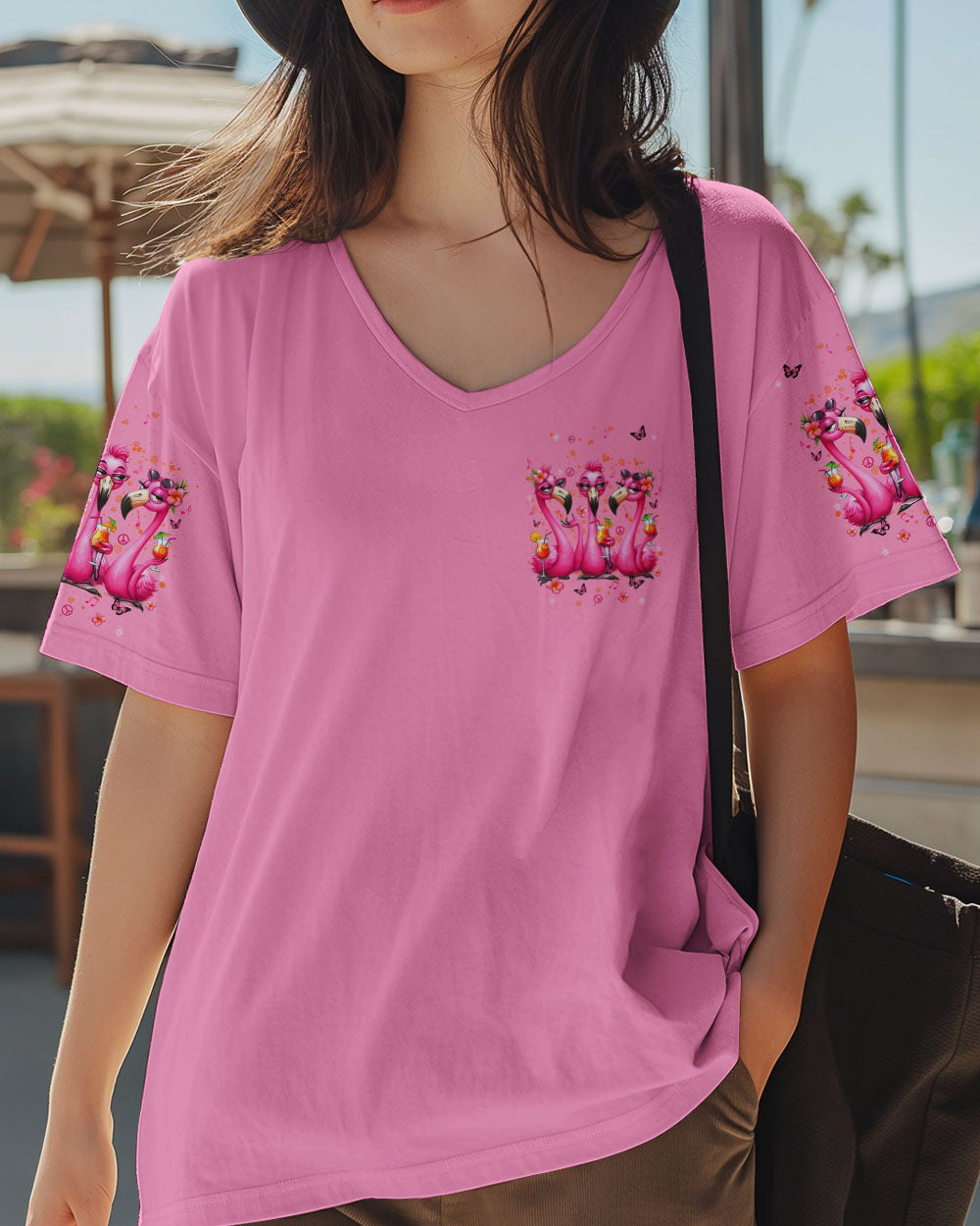 LET'S GO GIRLS FLAMINGO ALL OVER PRINT - TLNT1604253