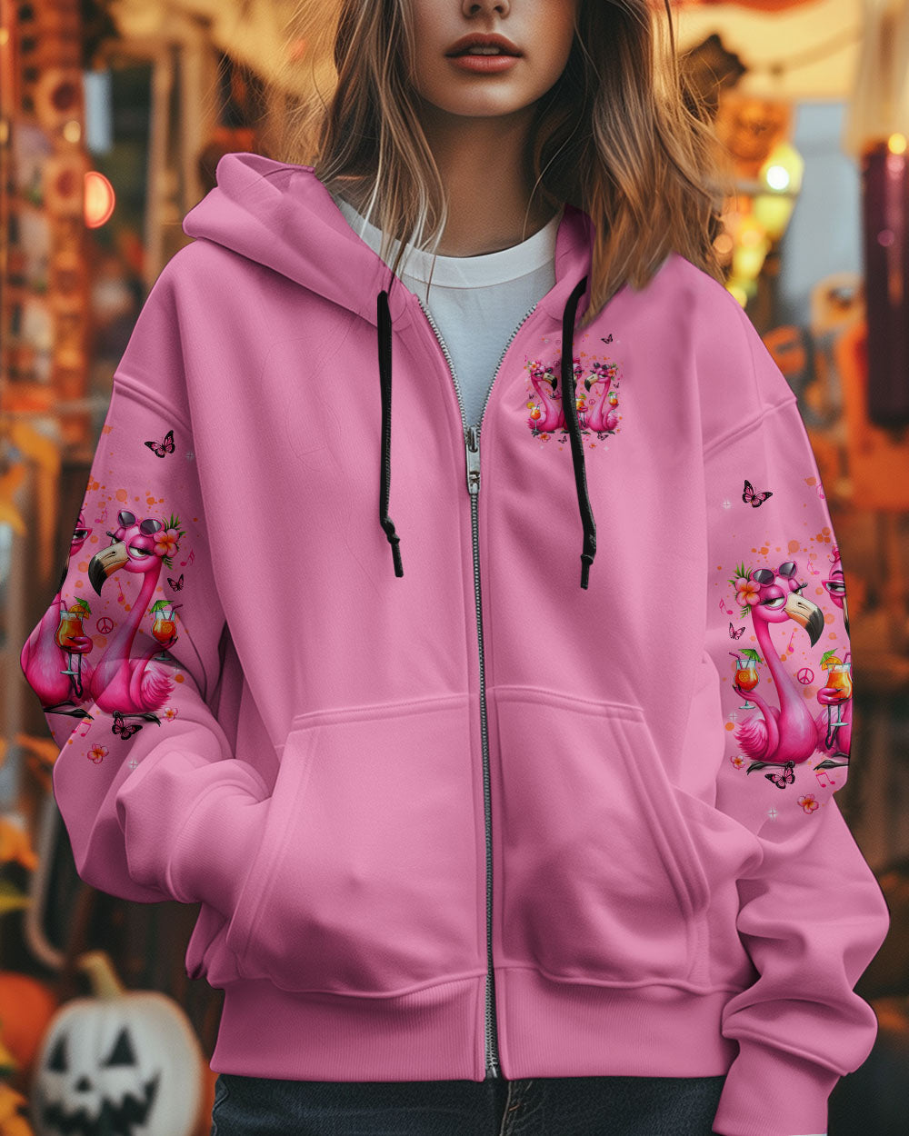 LET'S GO GIRLS FLAMINGO ALL OVER PRINT - TLNT1604253
