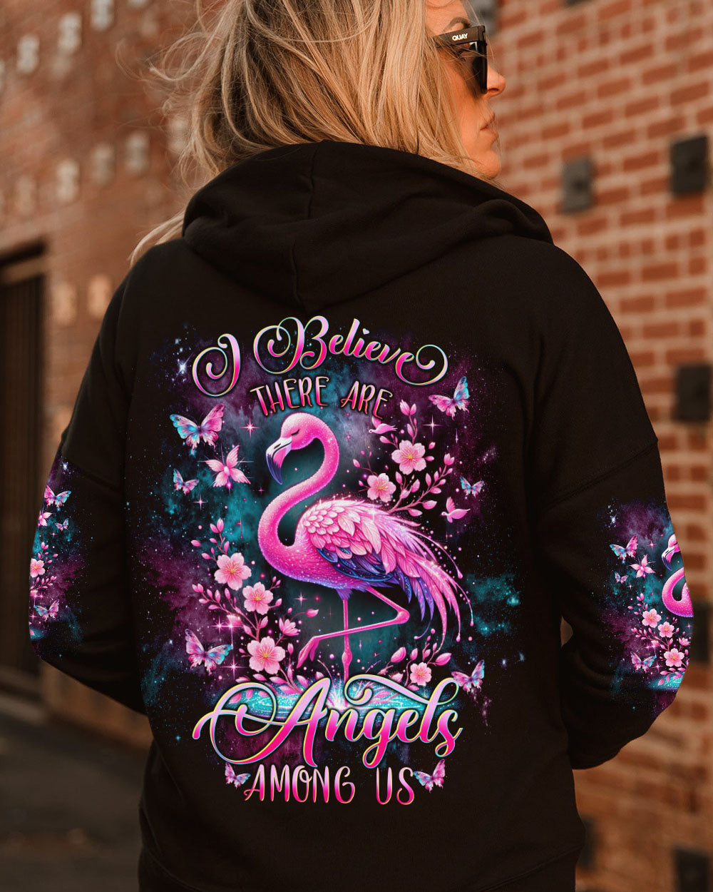 I BELIEVE THERE ARE ANGELS AMONG US FLAMINGO ALL OVER PRINT - TLNT1607242