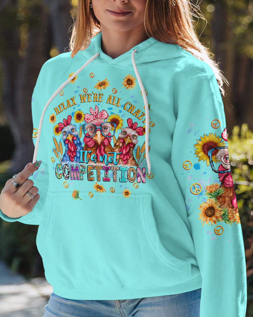 RELAX WE'RE ALL CRAZY CHICKEN ALL OVER PRINT - TLNT1608234