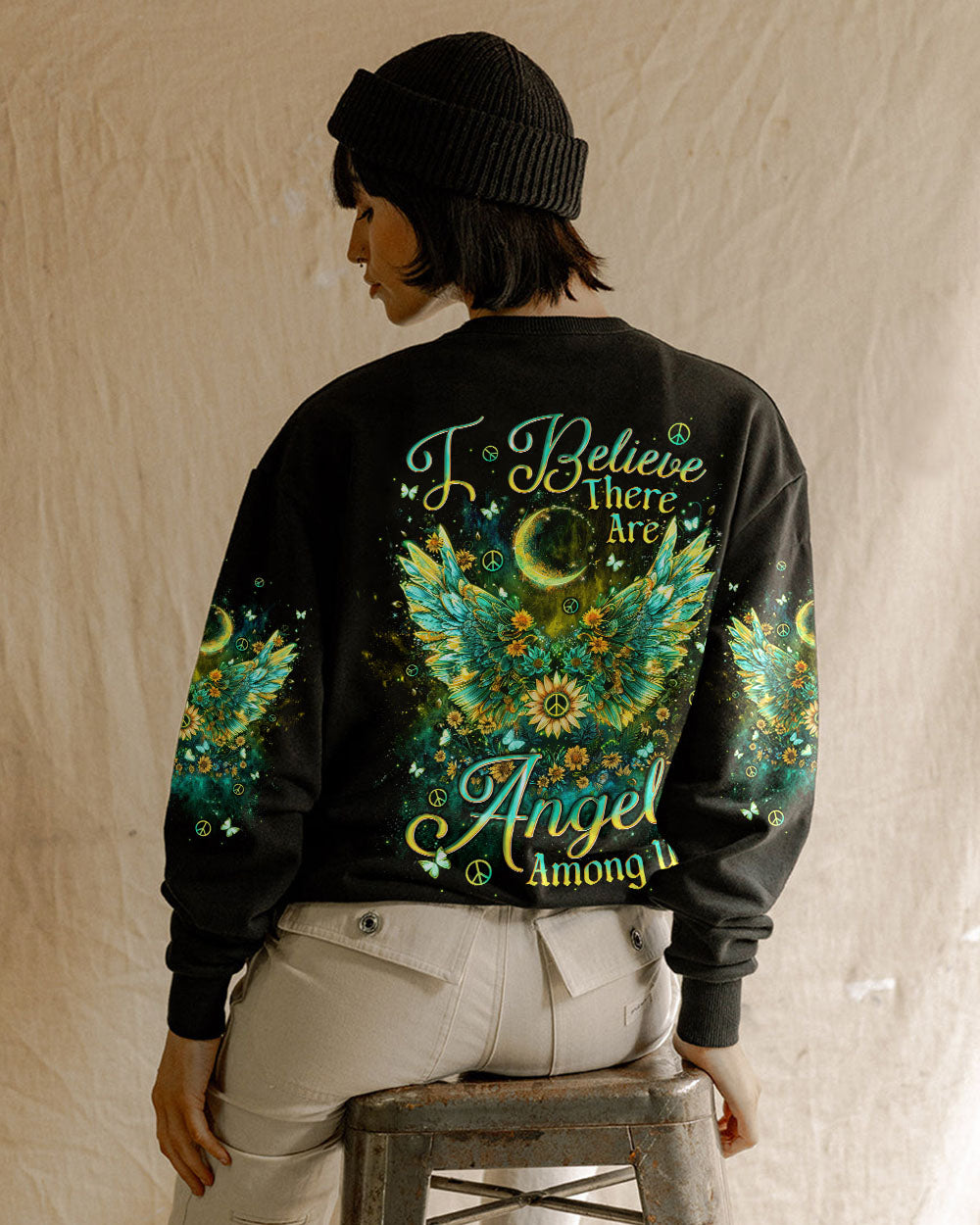I BELIEVE THERE ARE ANGELS AMONG US WINGS ALL OVER PRINT - TLNT1612243