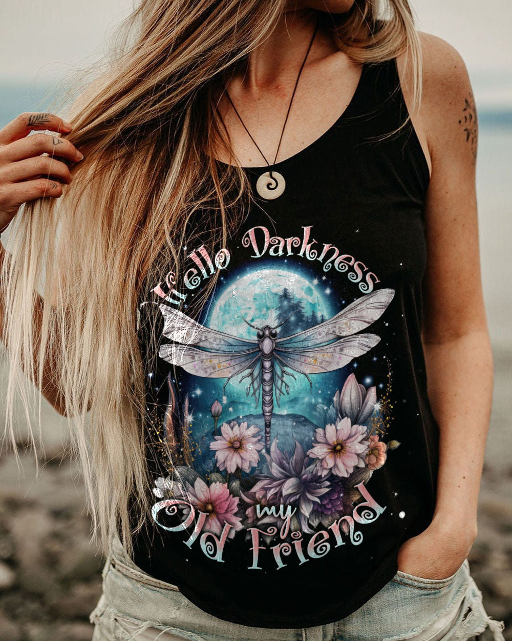 HELLO DARKNESS MY OLD FRIEND DRAGONFLY ALL OVER PRINT - TLNT1707233