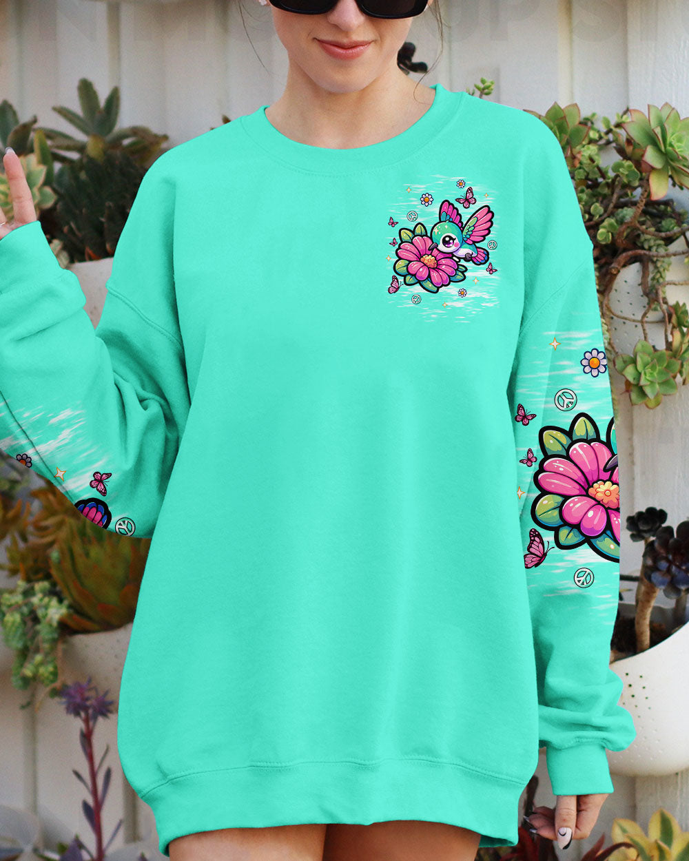 TINY BUT MIGHTY HUMMINGBIRD ALL OVER PRINT - TLNT1709253