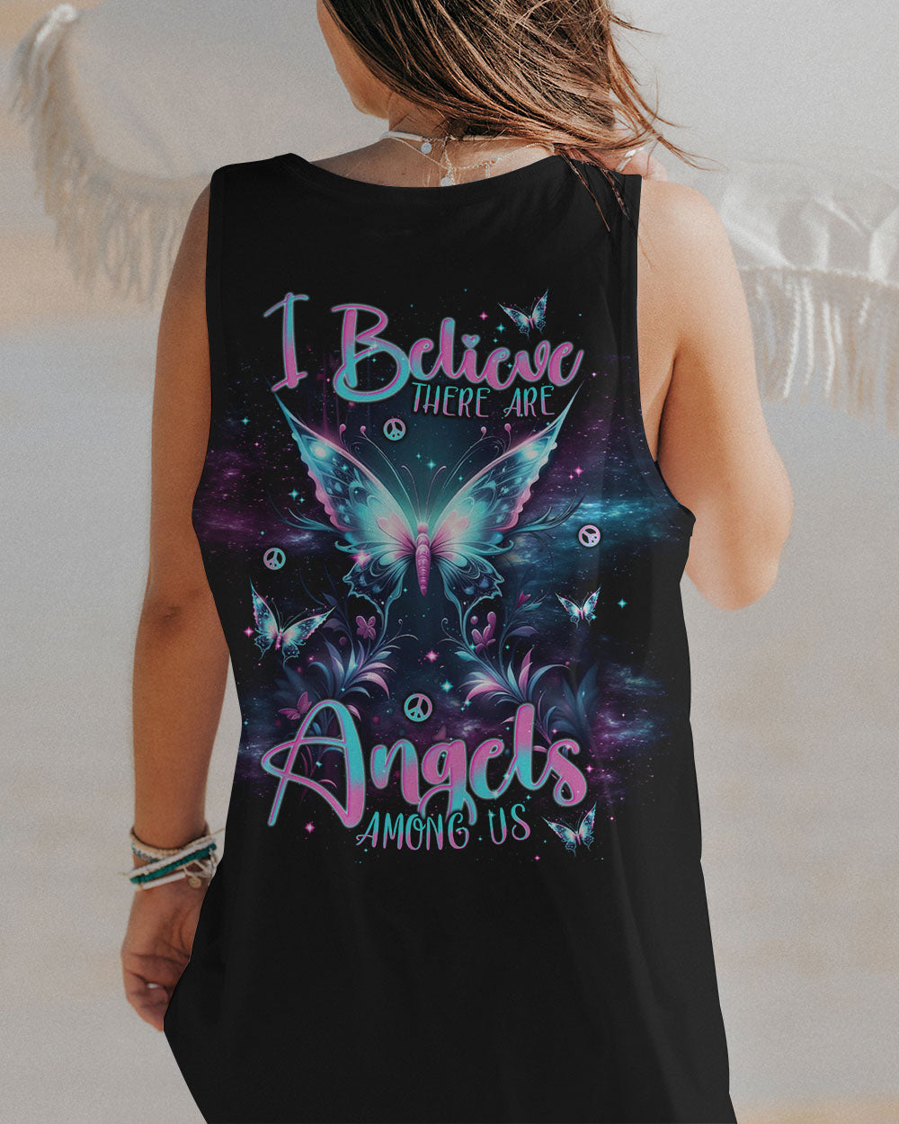 I BELIEVE THERE ARE ANGELS AMONG US BUTTERFLY ALL OVER PRINT - TLNT1801243