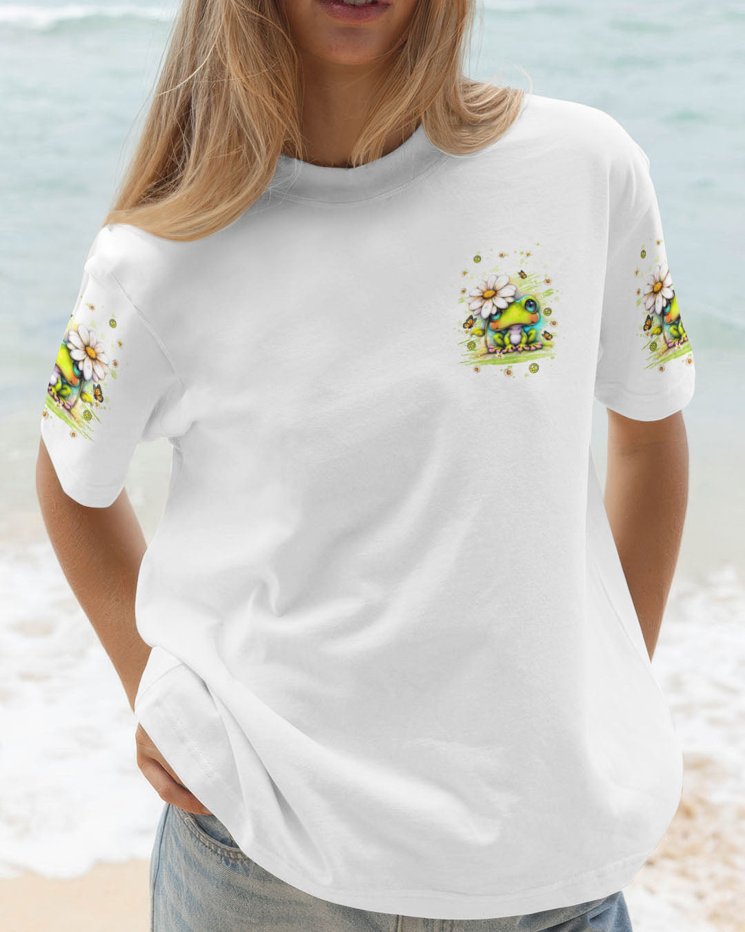 WHISPER WORDS OF WISDOM LET IT BE FROG ALL OVER PRINT  - TLNT1806253