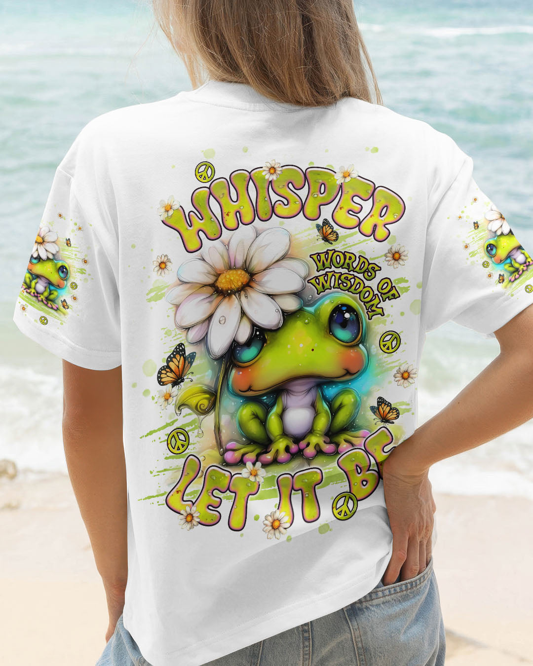 WHISPER WORDS OF WISDOM LET IT BE FROG ALL OVER PRINT  - TLNT1806253