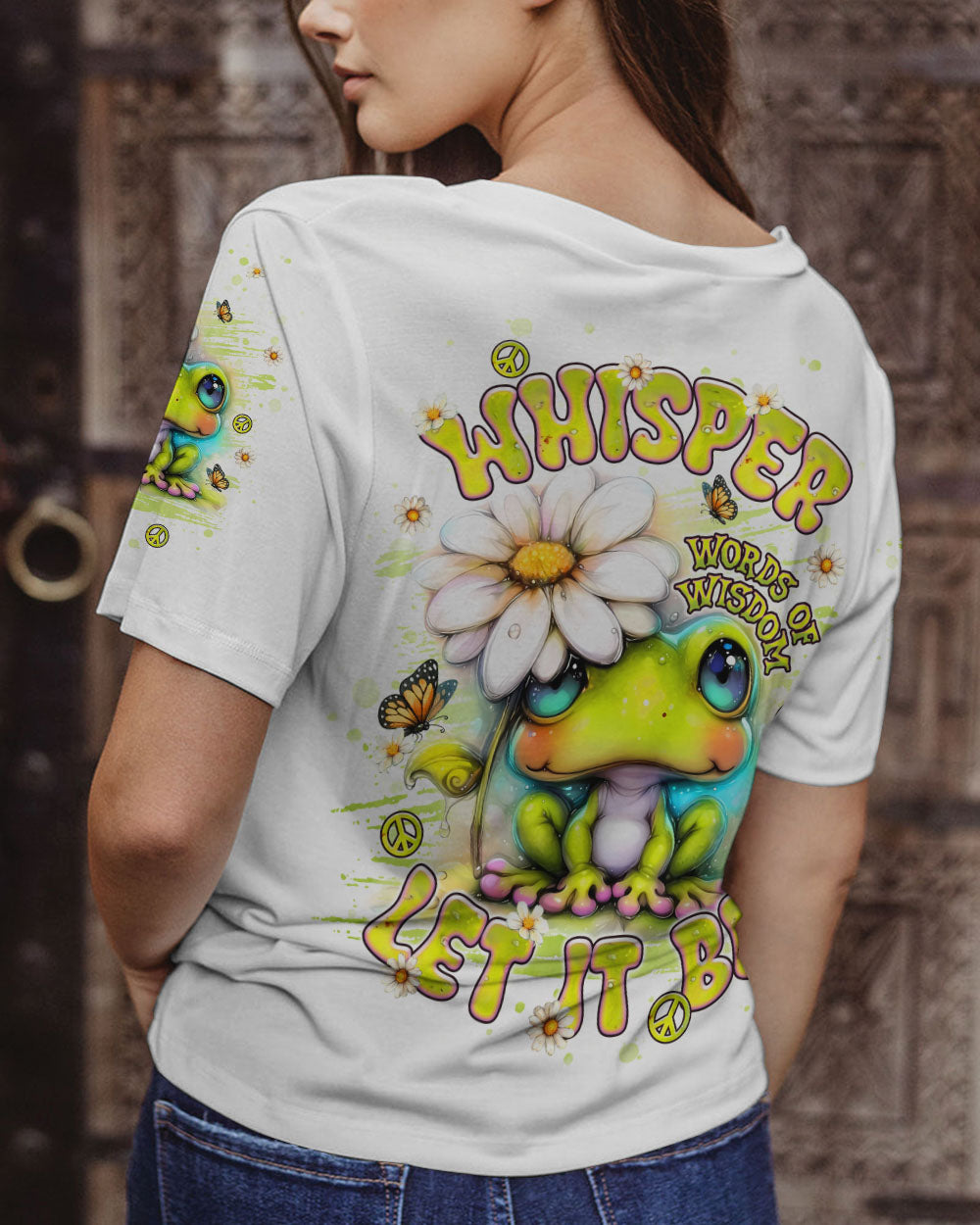WHISPER WORDS OF WISDOM LET IT BE FROG ALL OVER PRINT  - TLNT1806253