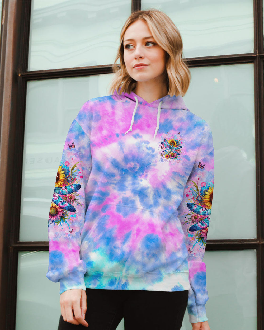 JUST BREATHE DRAGONFLY TIE DYE ALL OVER PRINT - TLNT1901241