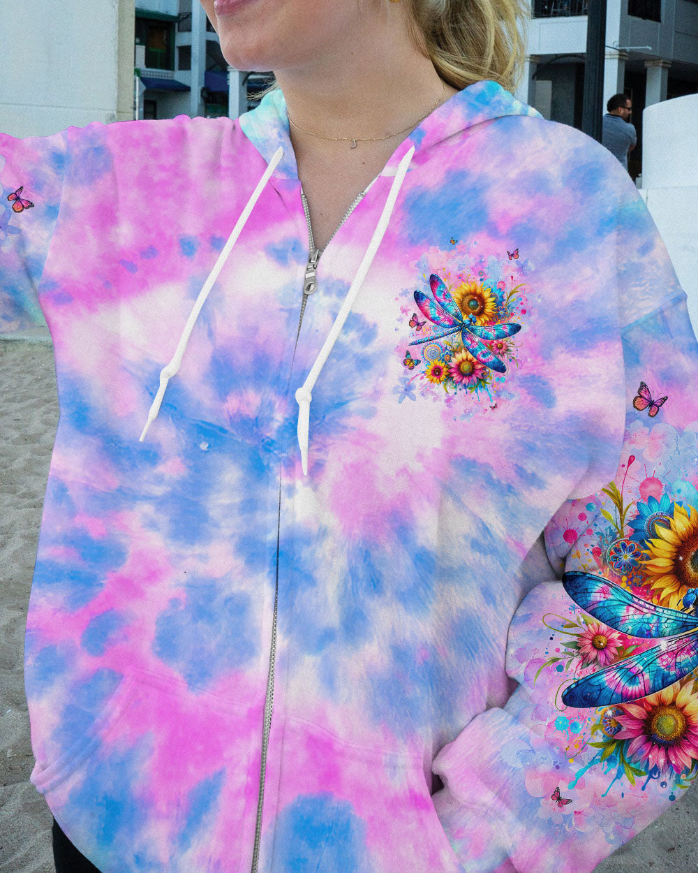 JUST BREATHE DRAGONFLY TIE DYE ALL OVER PRINT - TLNT1901241
