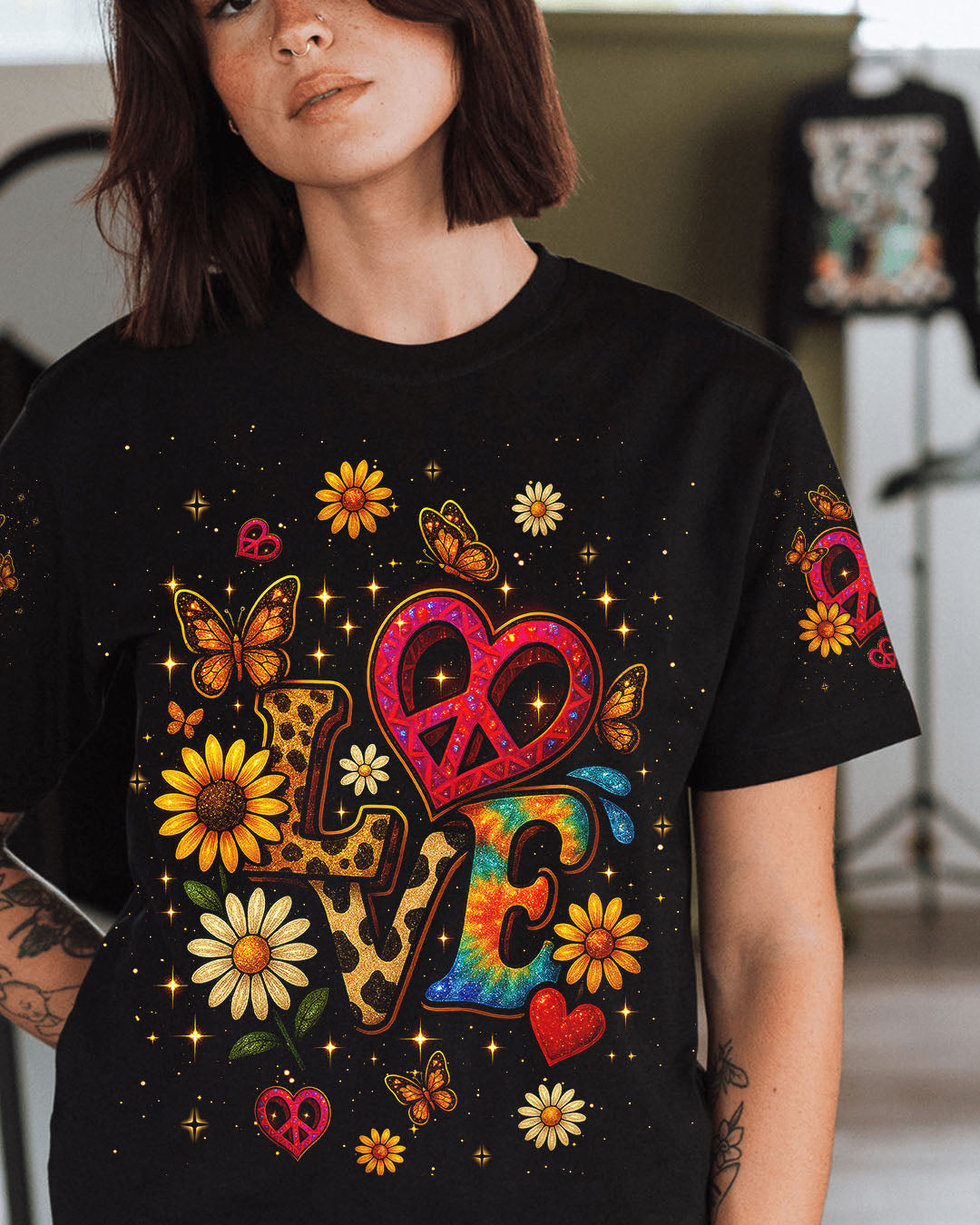 LOVE HIPPIE FLOWER ALL OVER PRINT - TLNT1904253