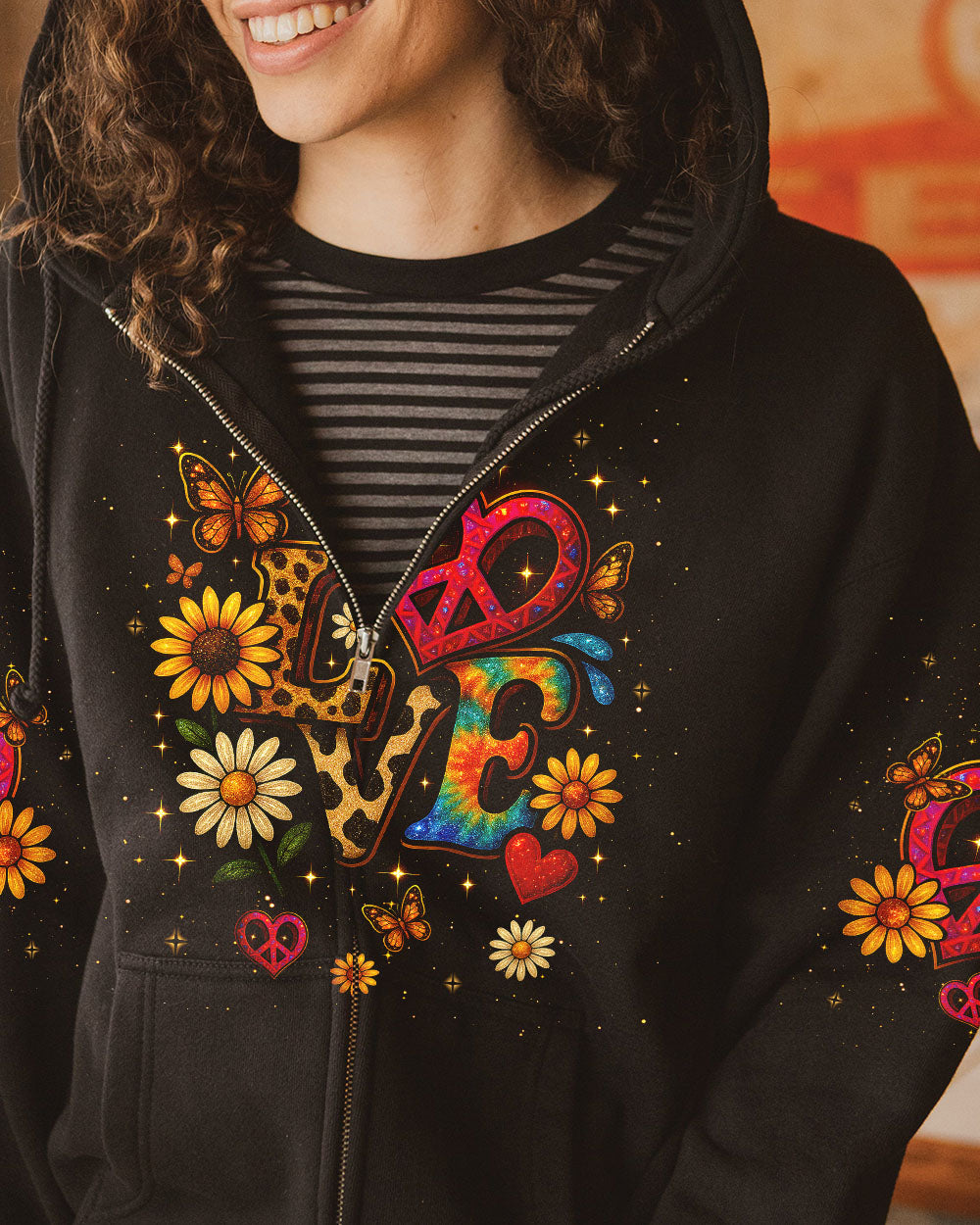 LOVE HIPPIE FLOWER ALL OVER PRINT - TLNT1904253