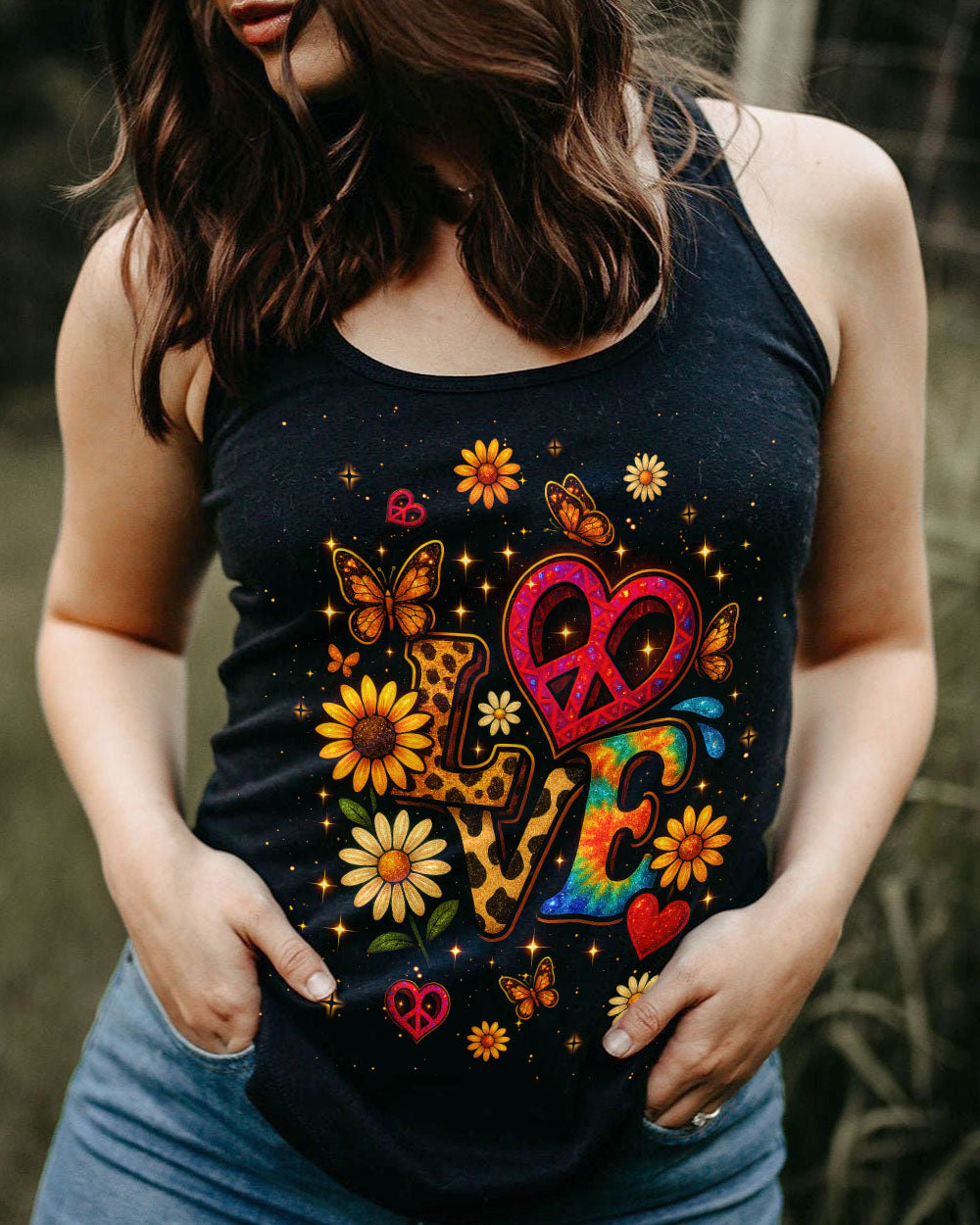 LOVE HIPPIE FLOWER ALL OVER PRINT - TLNT1904253