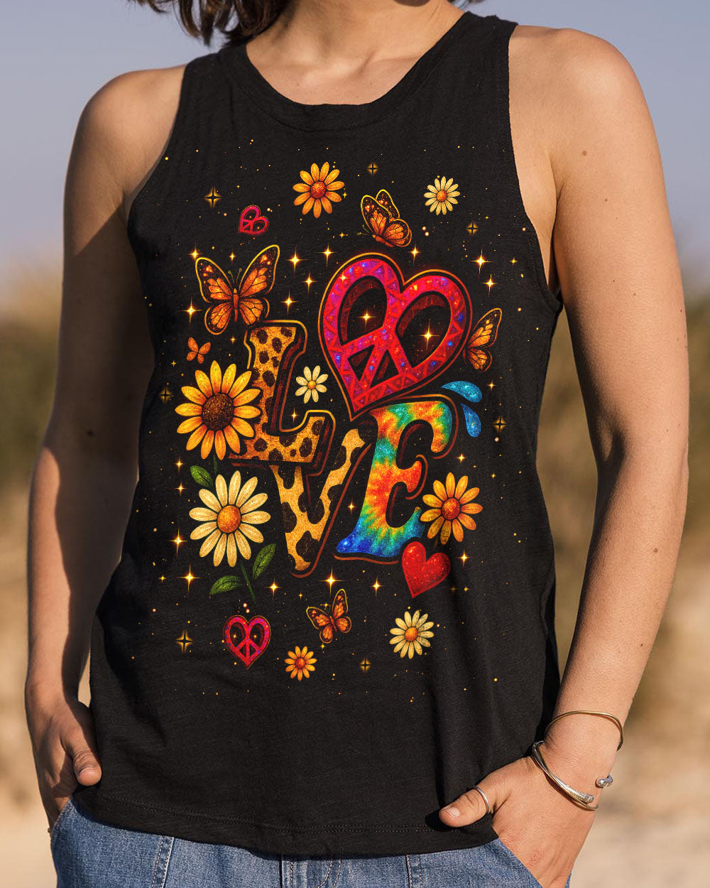 LOVE HIPPIE FLOWER ALL OVER PRINT - TLNT1904253